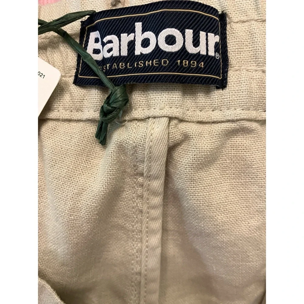 Barbour Shorts NWT Men's Linen Cotton Mix Light Stone Sz38 $110‎